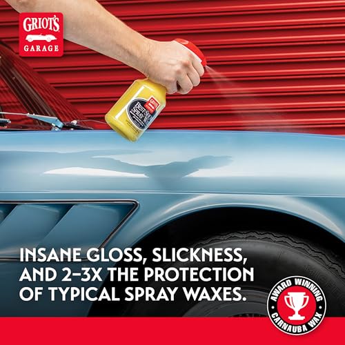 Griot's Garage Best of Show Spray Wax for Car Detailing, Works on Paint Protection Films and Ceramic Coatings, Provides Long-Lasting Coverage Between Uses, 10968, 22oz