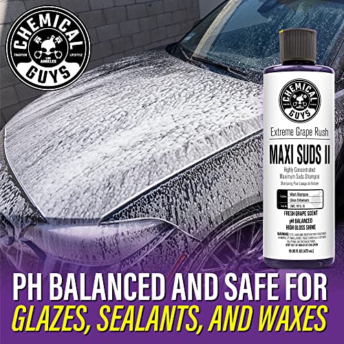 Chemical Guys, Maxi Suds II Foaming Car Wash Soap for Cannons, Grape, 64 oz | High-foam, pH-balanced suds for cannons, guns or buckets, gentle on wax and coatings - size: 64 Fl Oz (Pack of 1)