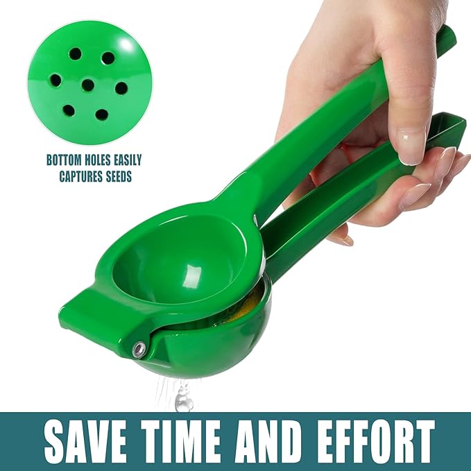 Manual Juicer Citrus Lemon Squeezer, Fruit Juicer Lime Press Metal, Professional Hand Juicer Kitchen Tool(Lime)