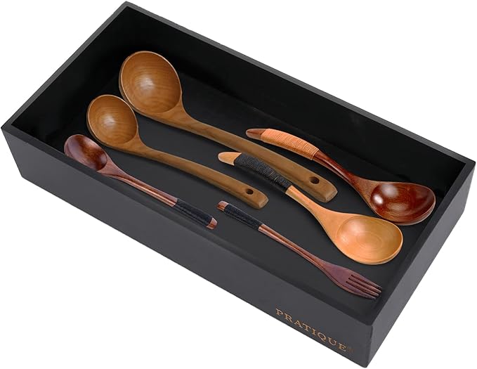 Bamboo Drawer Organizer - Kitchen Utensil Organizer Silverware Tray Cutlery Holder,Office Desk Supplies and Accessories,12 * 5.9 * 2.6,Black