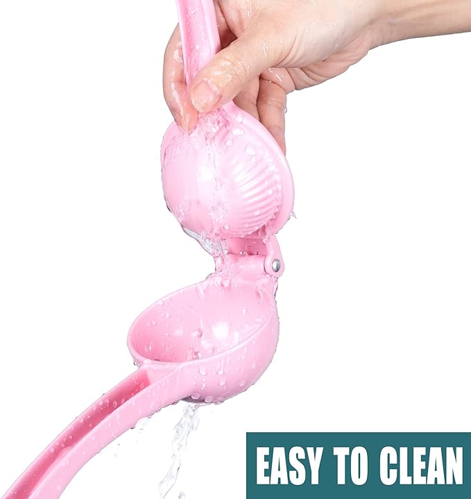 Manual Juicer Citrus Lemon Squeezer, Fruit Juicer Lime Press Metal, Professional Hand Juicer Kitchen Tool(Pink)