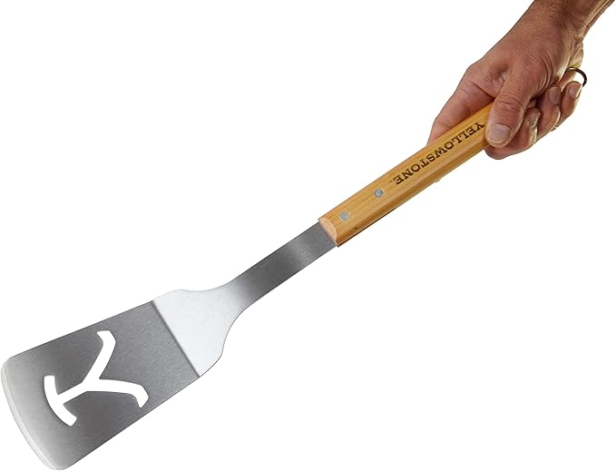 Y Yellowstone BBQ Tool Set - 2 pc Grill Set Includes Spatula and Tongs | Ideal BBQ Grill Accessories Utensils Set | Authentic Yellowstone Merchandise