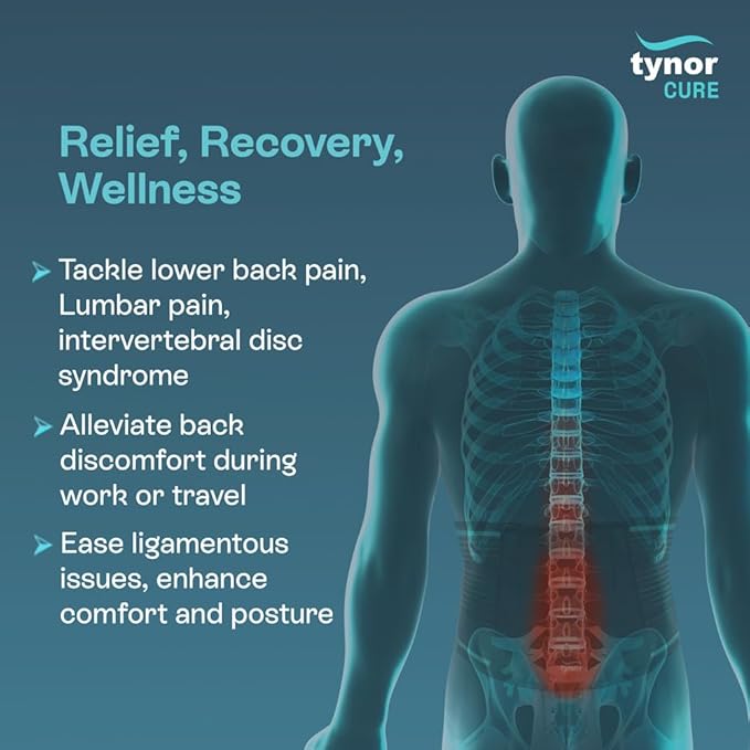 TYNOR Back Support Belt Adjustable Back Brace for Lower Back Pain,Breathable Lumbar Support Belt for Men & Women, Lower Back Brace for Herniated Disc, Sciatica & Heavy Lifting (XXL, Classic Black)