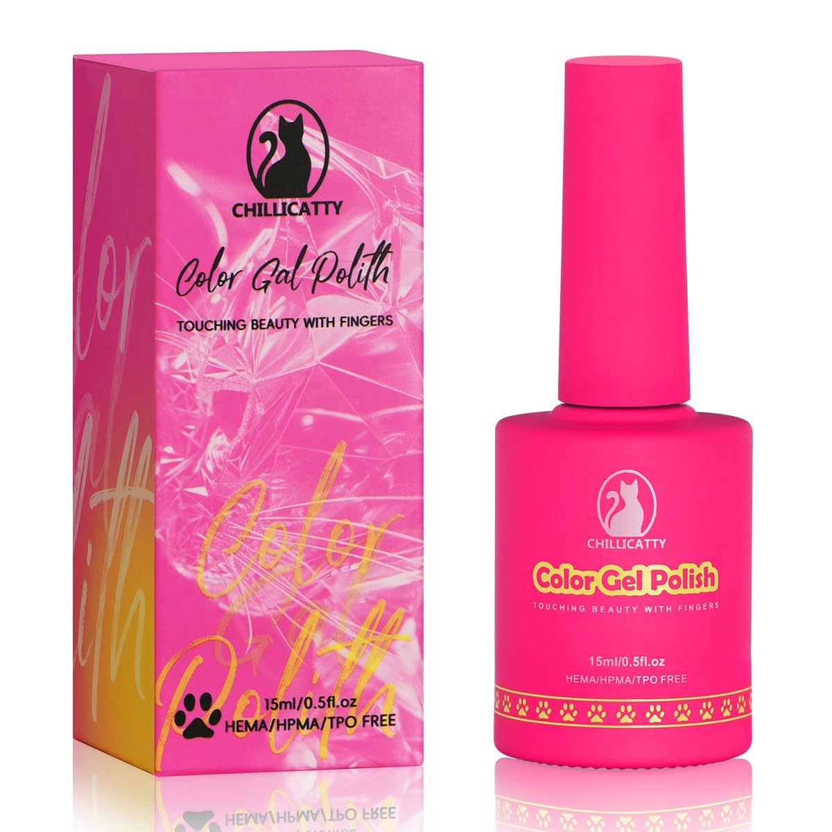 Holographic Glitter Gel Nail Polish, HEMA HPMA TPO Free, Lav-Blue Sparkle Shimmer, Need UV Lamp Long Lasting Salon Perfect Gel Nail 15ML for Women (BJ-002)