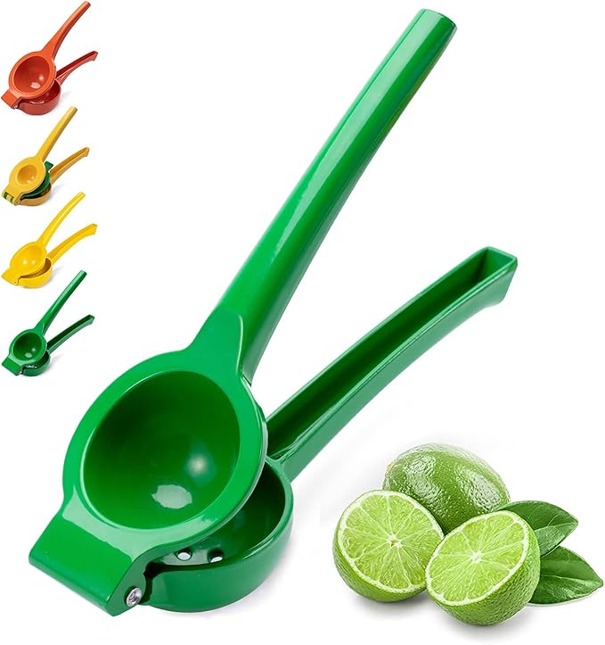 Manual Juicer Citrus Lemon Squeezer, Fruit Juicer Lime Press Metal, Professional Hand Juicer Kitchen Tool(Lime)