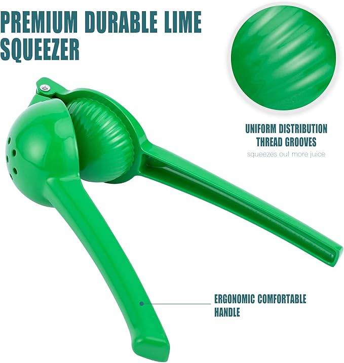 Manual Juicer Citrus Lemon Squeezer, Fruit Juicer Lime Press Metal, Professional Hand Juicer Kitchen Tool(Lime)