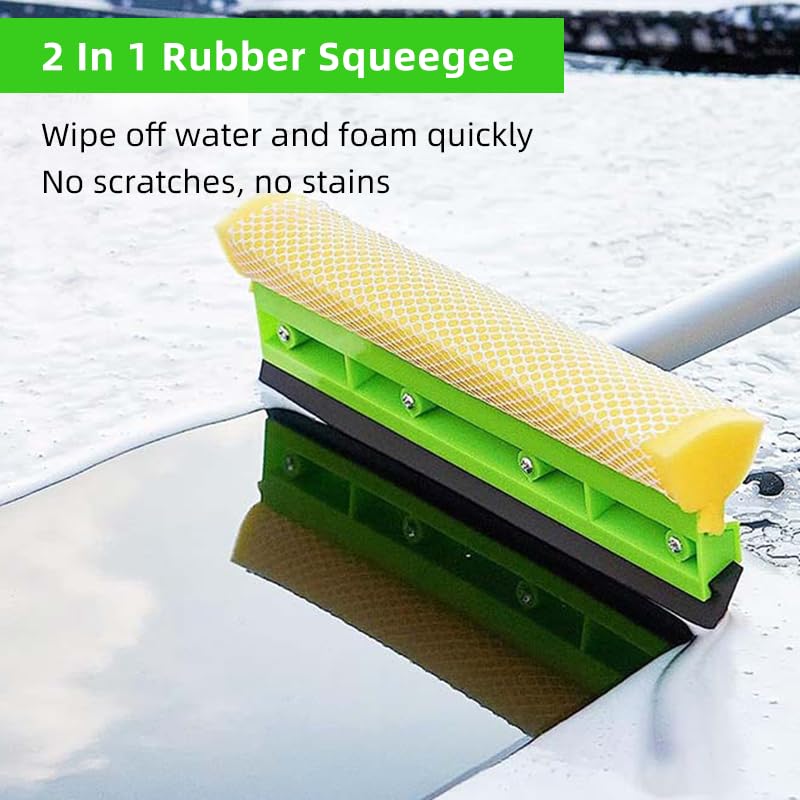 62" Car Wash Brush with Long Handle, Chenille Microfiber Car Wash Mop Mitt, Wheel Brush, Windshield Window Squeegee, Microfiber Towel, Gloves, Car Cleaning Brush Kit Supplies for Car,Truck,SUV,RV,Boat - size: 12 Pack