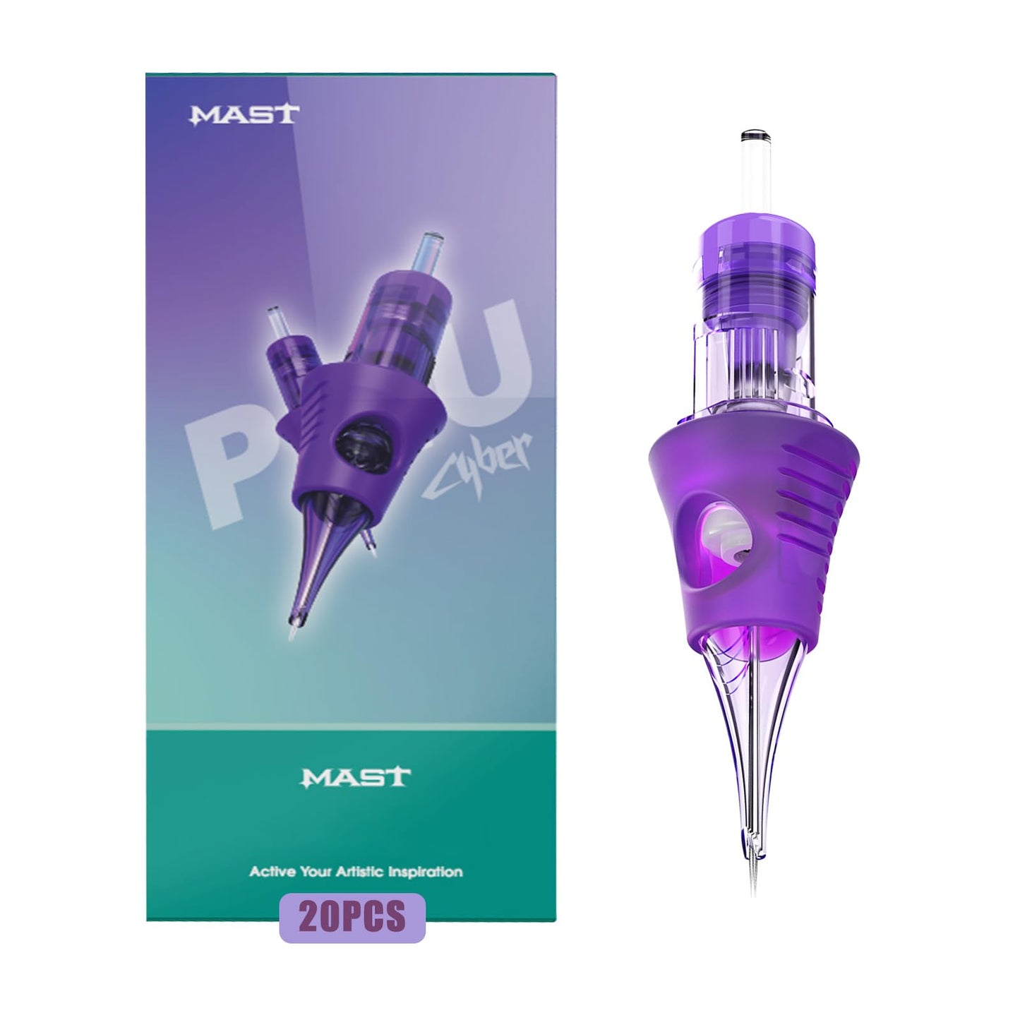 Mast Tattoo Cyber Cartridges Needles Disposable 20 Tattoo Needles Round Liner Super Bugpin 1201RL