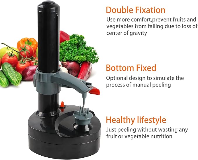 Electric Potato Peeler - Kitchen Automatic Rotating Peeling Tool for Fruit & Vegetable