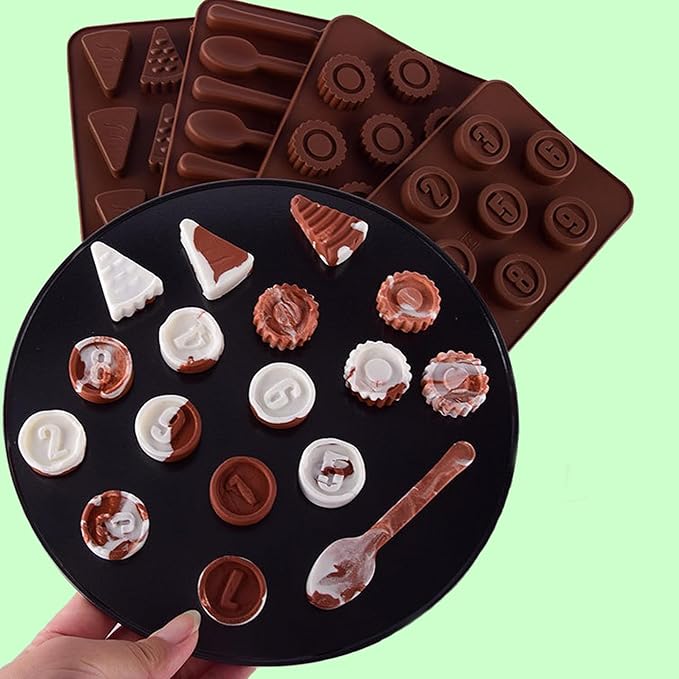 Kids' Complete Oven Pan Set Compatible with Easy Bake Ultimate Oven,Accessories for Cooking Easy Bake Oven Mixes,Includ Round flower style, round number style, triangular cake style,circle pan.