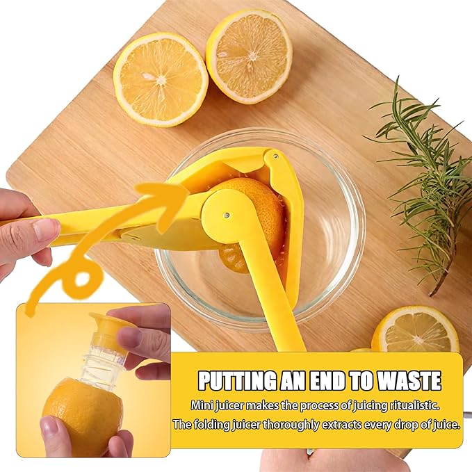 Lemon Squeezer, Effortless Manual Flat Lime Juicer Squeezer, Hand Citrus Press, Stainless Steel Orange Peeler Lemon Zester Grater, Easy to Make Juice From Lemon, Lime, Cirtus, Orange, Fruits(5 Pcs)