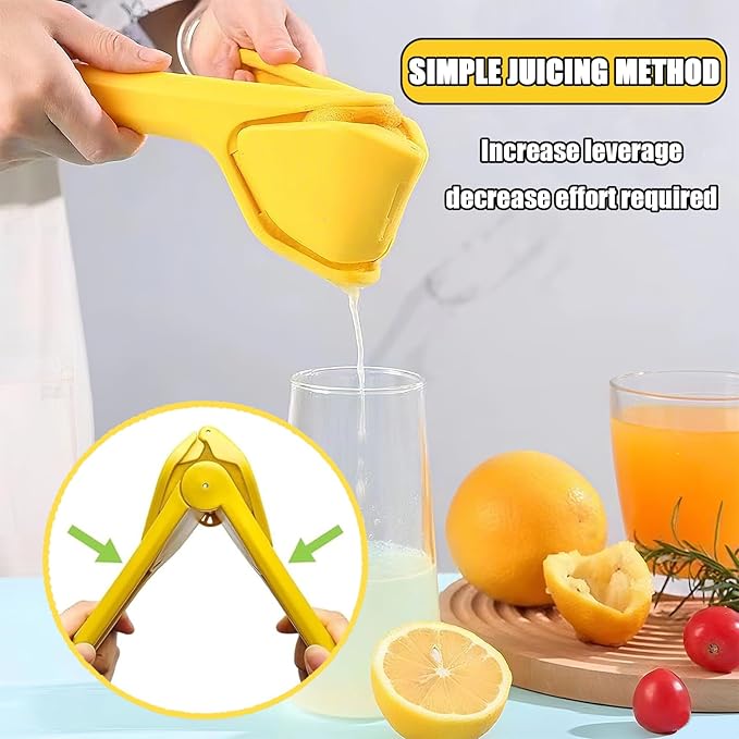 Lemon Squeezer, Effortless Manual Flat Lime Juicer Squeezer, Hand Citrus Press, Stainless Steel Orange Peeler Lemon Zester Grater, Easy to Make Juice From Lemon, Lime, Cirtus, Orange, Fruits(5 Pcs)