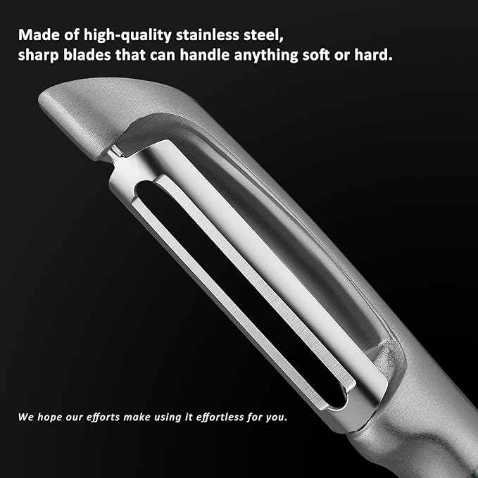 KULUNER Luxury I-Type Vegetable Peeler – 24K Gold Plated Handle, 304 Stainless Steel Ultra Sharp Blade, Ideal for Potatoes, Apples, and Other Fruits & Vegetables