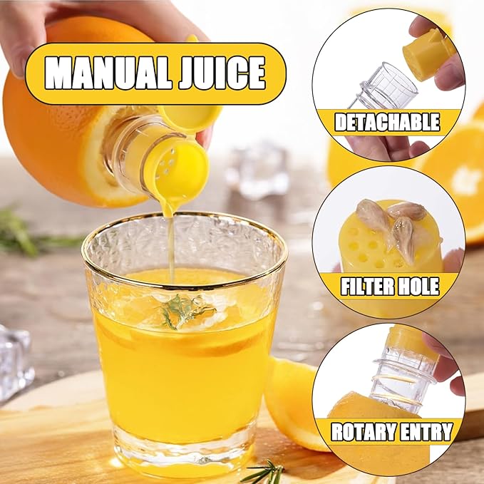 Lemon Squeezer, Effortless Manual Flat Lime Juicer Squeezer, Hand Citrus Press, Stainless Steel Orange Peeler Lemon Zester Grater, Easy to Make Juice From Lemon, Lime, Cirtus, Orange, Fruits(5 Pcs)