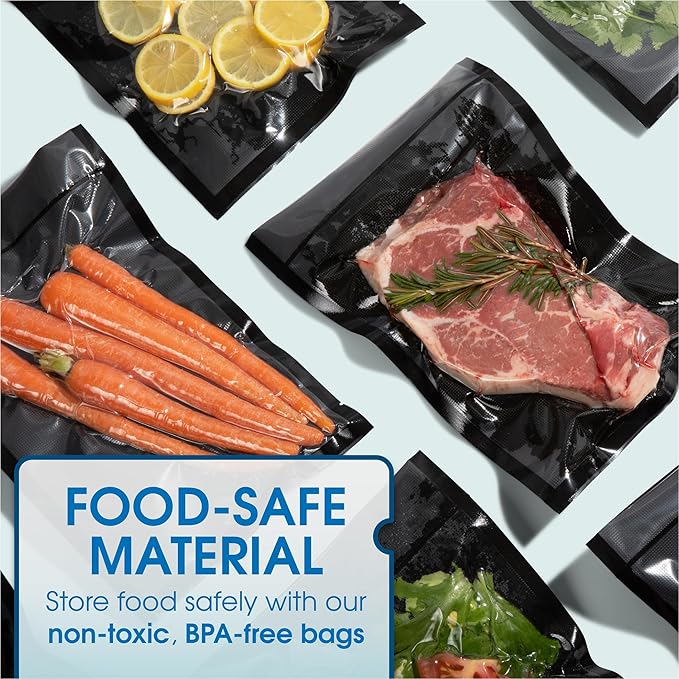 Spartan Industrial 8" X 12" Vacuum Seal Bags - 200 Count BPA-Free Food Storage Bags for Marinating, Freezing, Sous Vide Cooking