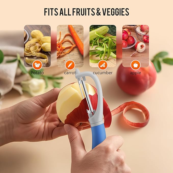 Li&Zhao Vegetable Peelers - Potato Peelers Fruit Peeler Veggie Peeler Carrot Peeler Apple Peeler Garlic Peeler kitchen tools Corn Peeler(2 Blades)
