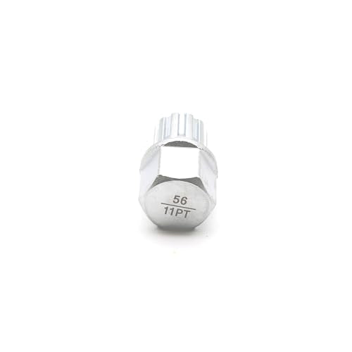 TEMO 56/11Pt Anti-Theft Wheel Lock Lug Nut Removal Socket Key for Vw Audi | Wheel Lock Nut Socket Adapter | Anti-Theft Screw Remover Repair Tool | Tyre Fitting, Garage Repair, Tire Change - size: 56/11PT