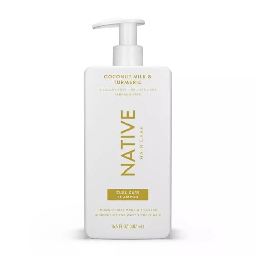 Curl Care Native Coconut Milk & Turmeric Shampoo and Conditioner (16.5 oz) (Coconut Milk & Tumeric)