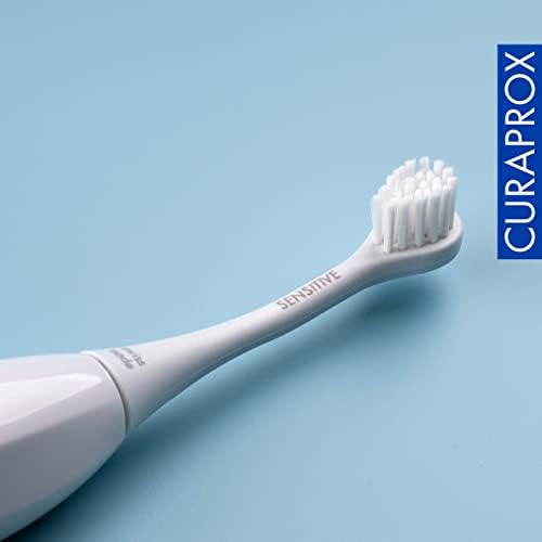 Curaprox Hydrosonic Brush Heads Sensitive Duo – for Gentle Gum Care & Daily Cleaning | Sonic Toothbrush Replacement Heads, 2-Pack | Swiss Made