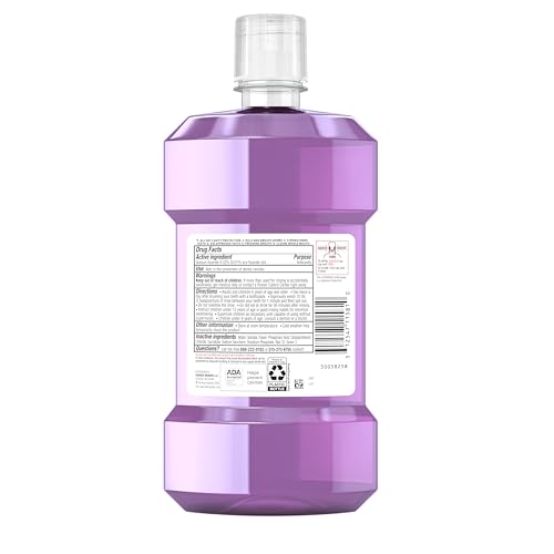 Listerine Total Care Kids Mouthwash, ADA Accepted, Alcohol-Free Anticavity Sodium Fluoride Mouthwash, Oral Rinse for Cavity Protection, Berry Splash Flavor for Kids Oral Care, 16.9 Oz, 6-Pack