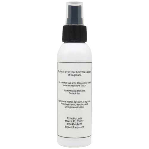 Eclectic Lady Cherry Almond Body Spray, 8 ounces, Body Mist for Women with Clean, Light & Gentle Fragrance, Cologne with Soft, Subtle Aroma For Daily Use