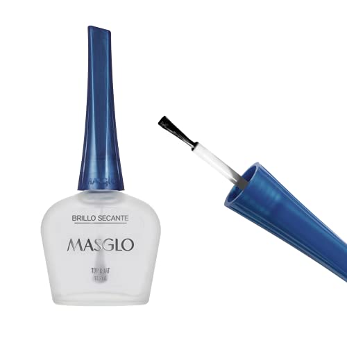 MASGLO Tradicional – Set of 4 Nail Polishes (2 Base Coat & 2 Top Coat), Up to 7 Days of Wear, Glossy Finish – (0.5 oz Each)