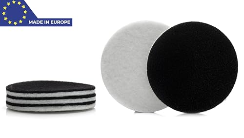 Glass Polish 2 inch (50mm) Pack of 5 Felt Polishing Pads for Polishing Glass, Plastic, Metal and Marble - GP11006 | For Cerium Oxide Glass Polishing, Scratch Removal, Plastic & Headlight Restoration, Metal Polishing & Clear Coat Finishing - style: 2" (5 P