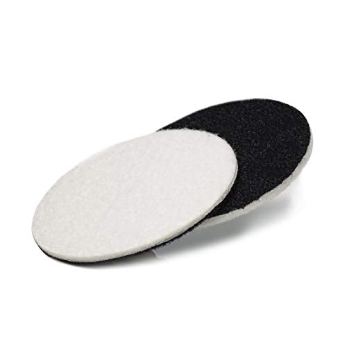 GLASS POLISH PRO Rayon Felt Polishing Pads 2” (50mm) - Pack of 10 | For Cerium Oxide Glass Polishing, Scratch Removal, Plastic & Headlight Restoration, Metal Polishing & Clear Coat Finishing - style: 2" (10 Pads)