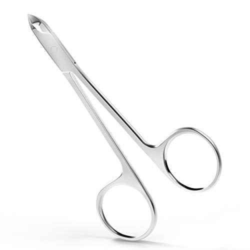 4" cuticle scissors for nails cuticle trimmer, cuticle nippers professional, cuticle clippers professional, cuticle scissors extra fine curved, cuticle cutter & cuticle remover for nails.