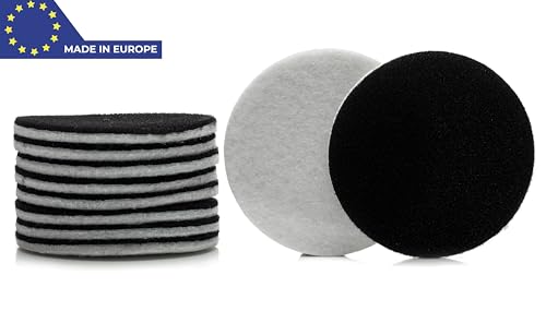 GLASS POLISH PRO Rayon Felt Polishing Pads 2” (50mm) - Pack of 10 | For Cerium Oxide Glass Polishing, Scratch Removal, Plastic & Headlight Restoration, Metal Polishing & Clear Coat Finishing - style: 2" (10 Pads)