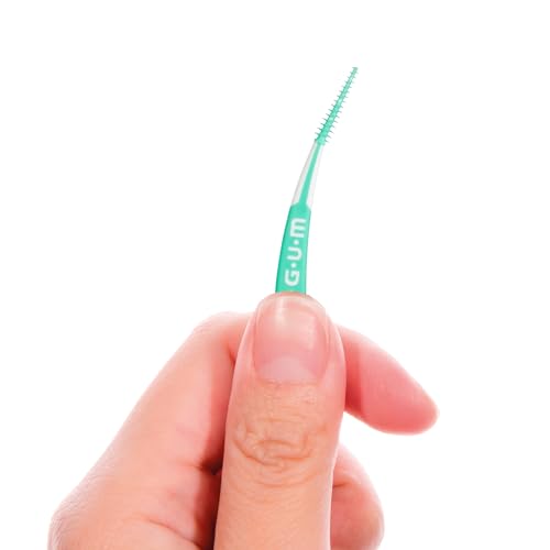GUM Soft-Picks Advanced, Easy to Use Dental Picks for Teeth Cleaning and Gum Health, Disposable Interdental Brushes with Convenient Carry Case, Dentist Recommended Dental Picks, 90ct (4pk)
