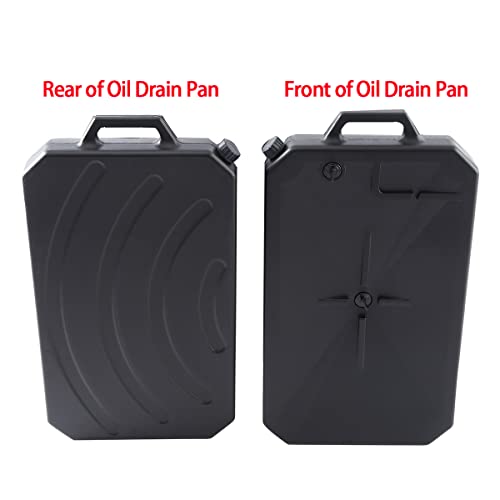 SLMOTO Motorcycle Oil Drain Pan Fit for Harley Road King FLHR FLHX | Black motorcycle oil drein pan low profile oil drain pan garage waste fluid collection oil drain pan tool for drain pan. - size: Black
