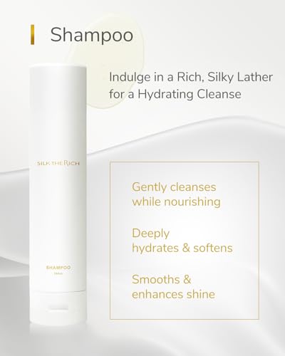 Shampoo & Conditioner Set, Hydrating & Moisturizing for Dry, Damaged, Color-Treated Hair, Paraben & Sulfate Free, Clean Hair Shampoo & Conditioner for Women & Men, White (8.5 fl oz Each)