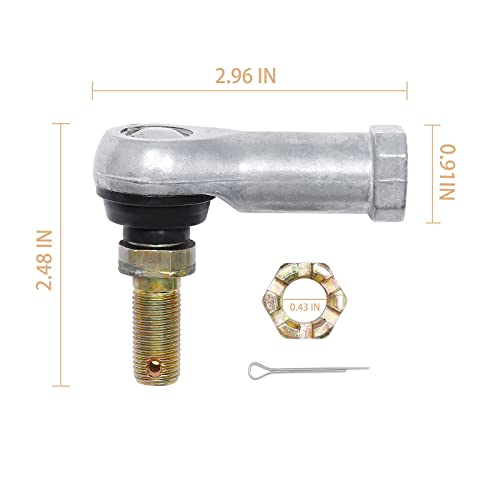 Tie Rod End Kit, Compatible With 1997-2017 Honda Foreman 400/450 / 500 | 2001-2017 Honda Foreman Rubicon 500, Two Sets Ball Joint, ATV Accessories - size: 1997-2017 Honda Foreman