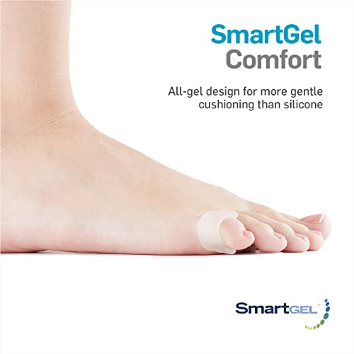 NatraCure Advanced Gel Toe Separator (w/Toe Loop) - Spacer, Corrector, Straightener to Cushion and Align Bent, Crooked, Overlapping Toes - Corns, Pinky Tailor Bunions - (1104-M RET6PK) - Size: Small