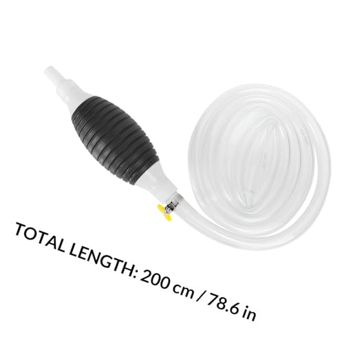 Manual Siphon Pump Kit 2m Hose with 2 Clamps Car Fuel Transfer Pump for Automotive and Household Use