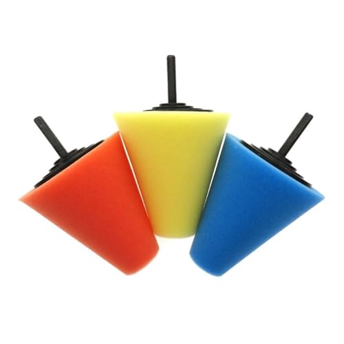 Wheel Used for Electric Drill Burnishing Ball Polishing Cone Set Car Hub Buffing Sponge Kit - color: Yellow 1pc