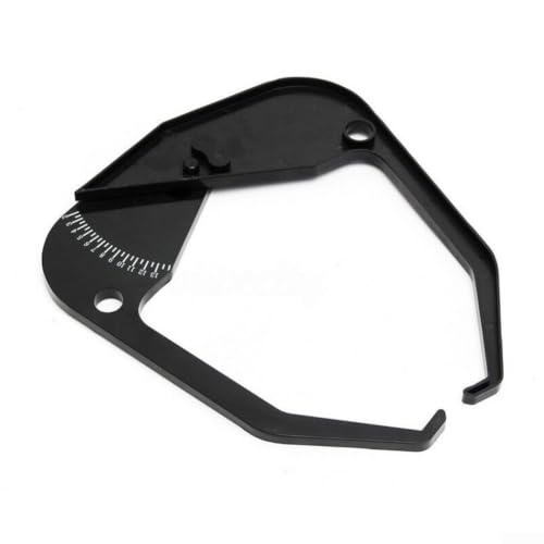 Tire Balancer Rim Width Caliper, Wheel Measuring Tool for Accurate Tire Width Measurement, Portable Plastic Gauge with Bright White Numbers for Manual Balancer Entry, Black
