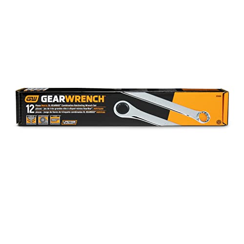 GEARWRENCH GEAWRENCH Gearbox XL Ratcheting Wrench Set, Metric - 85988 12 Count(Pack of 6) - size: 12 Count (Pack of 6), style: 12 Piece Metric