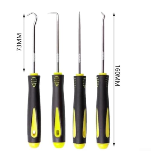 Car Trim Removal Pick Tool and Hook Set 90 Degree Right Angle O Ring Puller Auto Repair Kit (2#) - color: 2#