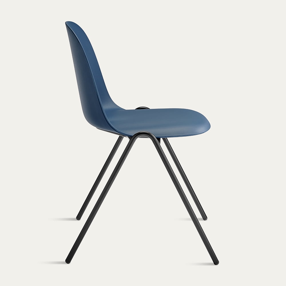 XDECO Stackable Dining Chairs 4-Pack for Indoor/Outdoor, Blue