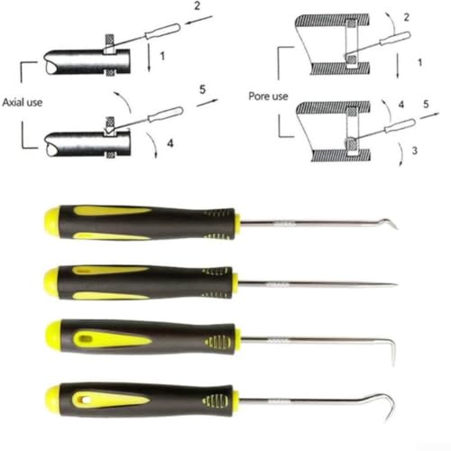 Car Trim Removal Pick Tool and Hook Set 90 Degree Right Angle O Ring Puller Auto Repair Kit (1#) - color: 1#