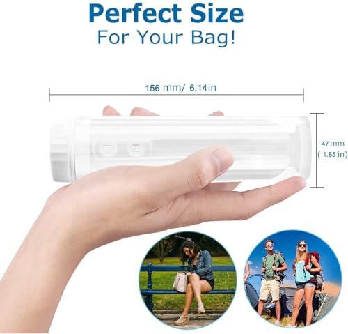 [2nd Generation] Portable Travel Bidet by GUSTYLE, IPX6 Waterproof Electric Bidet Sprayer with Automatic Decompression Film and Nozzle 180 Degree Adjustment (140ml)