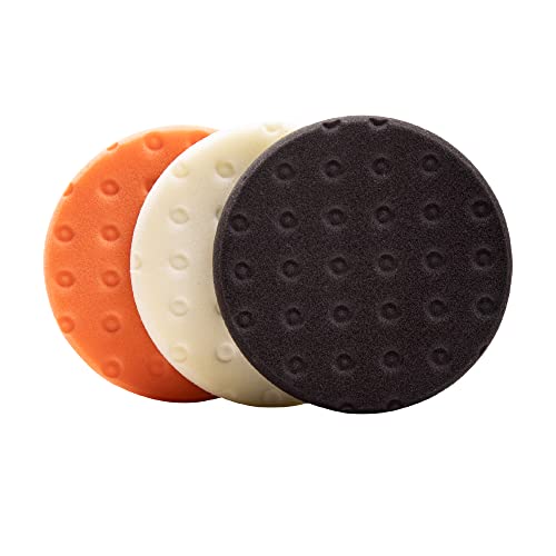 6.5" CCS Polishing Pad Kit (Set of 3) – Light Cutting, Polishing and Finishing Fits 6" Backing Plate - color: Multi, size: 6.5"