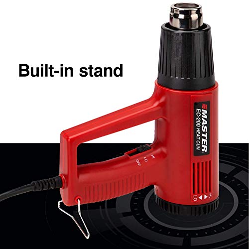 Master Appliance EC-200K Variable Temperature Heat Gun Kit, Heat Gun for Wire Connectors, Heat Gun Kit for Paint Stripping, 120V, 10 Amps, 1200W - USA Company