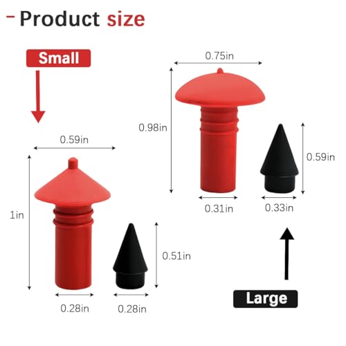 Bittwee Mushroom Shaped Car Tire Repair Insert Plugs, 90PCS Rubber Vehicle Wheel Sockets Tool with 90PCS Pins, Practical Automotive Replacement Parts, Universal for SUV RV Truck (Large) - size: Large