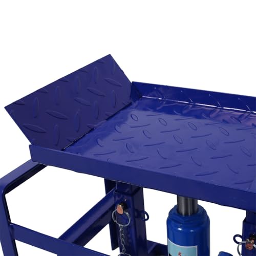 Hydraulic Car Ramps 2 Pack, 10000 lbs Heavy Duty Steel Vehicle Ramps with Adjustable Lift 9.8"-15", Low Profile Auto Service Ramps for Oil Change, Truck, Garage Repair,Blue - color: Blue