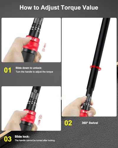 Atsafepro 3/4 Torque Wrench 100-850 Ft-Lb -±3% Accuracy, 47.3" Long Handle, 48-Tooth Reversible Ratchet, Cr-V Steel, Dual Scale,3/4" Drive Click Heavy Duty Torque Wrench for Industrial, Truck, Turbine - style: 3/4" 100-850 FT.LB Torque Wrench