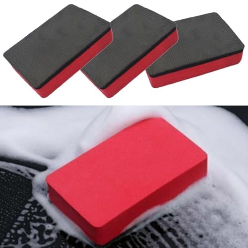 Car Clay Bar Kit 3 Pack Sponge Block Eraser for Removing Embedded Dirt Contaminants Smooth Paint Finish Glass Cleaning Clay Auto Detailing Accessories