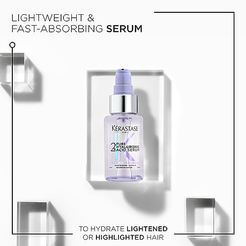 Kerastase Blond Absolu Hyaluronic Acid Hair Serum For Bleached & Highlighted Blonde Hair - Repairs Damaged Hair & Soothes Scalp, Instantly Hydrates & Adds Shine, 1.7 fl Oz